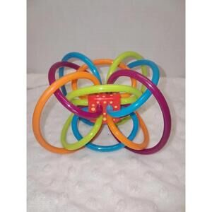 Manhattan Toy Winkel Rattle and Sensory Teether Blue/Green/Orange/Purple. T91
